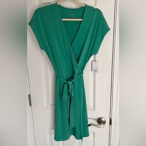 Nine West Green Midi Wrap Dress NEW WITH TAGS, medium